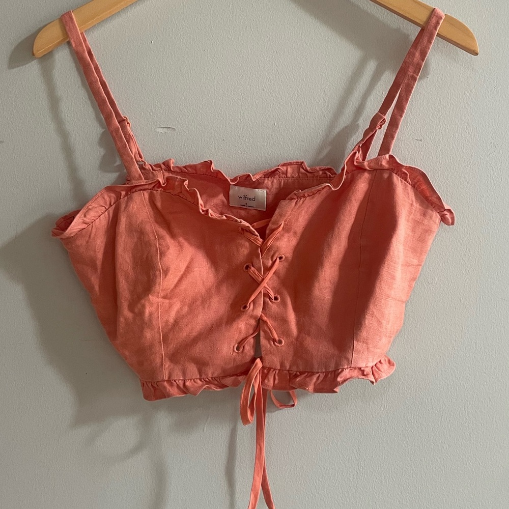 Wilfred Free Sariah cropped front tie camisole